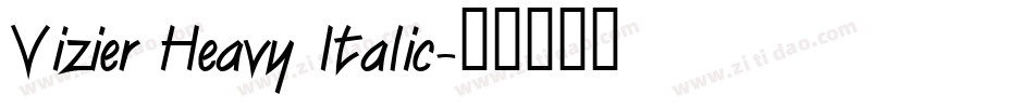 Vizier Heavy Italic字体转换